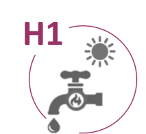 Icon for solar heating system 2024 - H1 - General Category